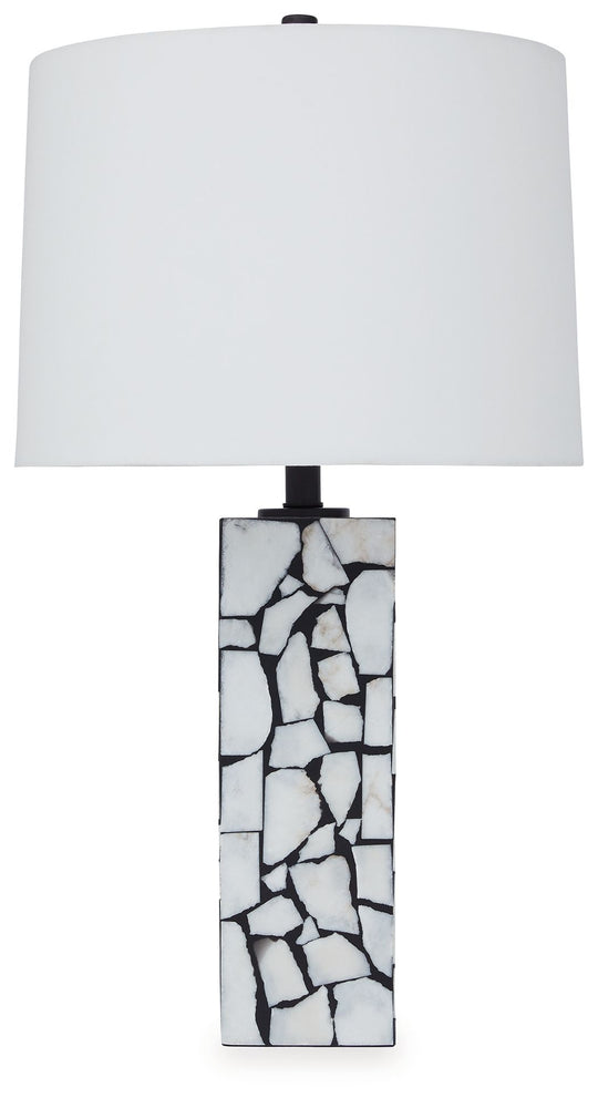 Macaria - Marble Table Lamp - White / Black