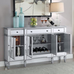 Aconitum - 4-Door Wine Cabinet - Clear Mirror