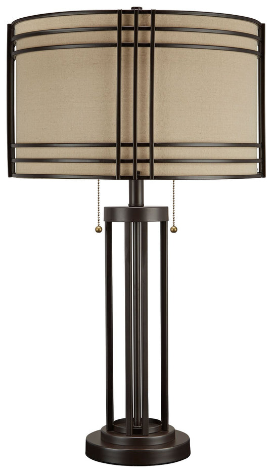 Hanswell - Metal Table Lamp  - Dark Brown