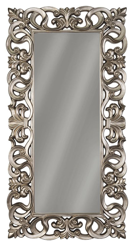 Lucia - Floor Mirror - Antique Silver Finish