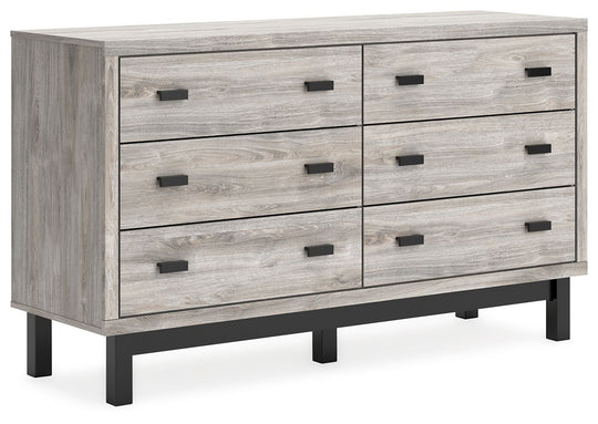 Vessalli - Six Drawer Dresser - Black / Gray