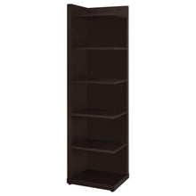 Alder - 6-Tier Corner Bookcase - Cappuccino