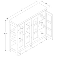 Sable - 4-Door Display Accent Cabinet - White