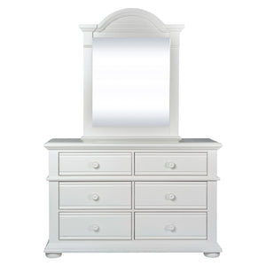 Summer House - 6 Drawers Dresser & Mirror - White