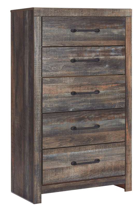 Drystan - Five Drawer Chest - Brown / Beige