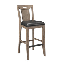 Benton - Slat Back Bar Stool - Brown / Dark