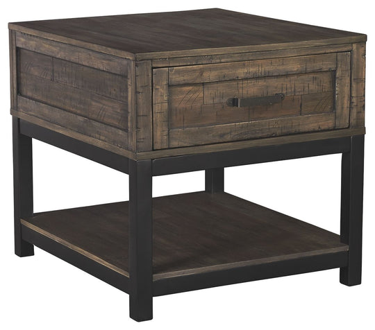 Johurst - Rectangular End Table - Grayish Brown