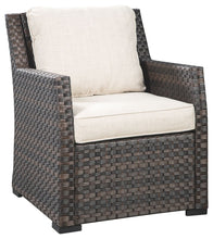 Easy - Dark Brown / Beige - Lounge Chair W/Cushion