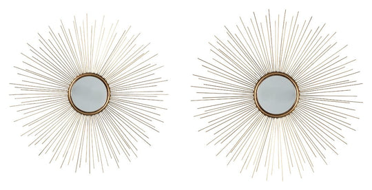 Doniel - Antique Gold Finish - Accent Mirror Set (Set of 2)