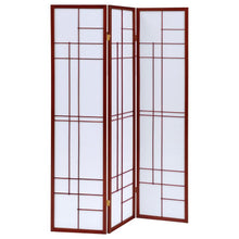 Katerina - 3-Panel Folding Floor Screen - White And Cherry