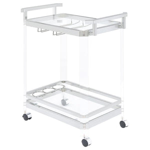 Jefferson - 2-Tier Glass Serving Cart - Clear