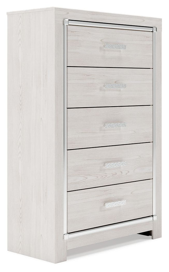 Altyra - Five Drawer Chest - White
