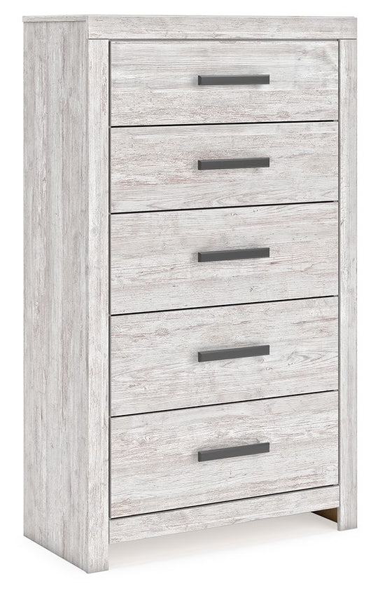Cayboni - Five Drawer Chest - Whitewash