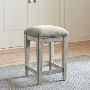 Heartland - Upholstered Console Stool - White