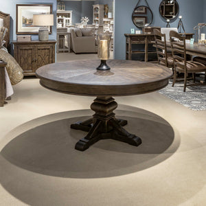 Paradise Valley - Pedestal Table Set - Dark Brown