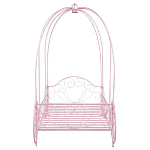 Massi - Twin Canopy Bed - Powder Pink