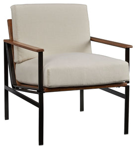 Tilden - Ivory / Brown - Accent Chair