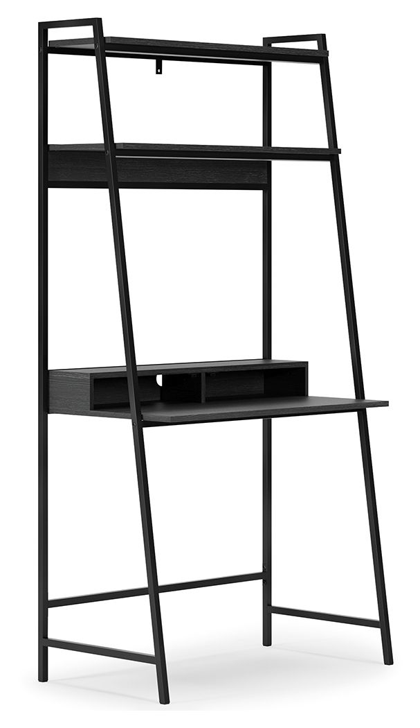 Yarlow - Black - Home Office Desk And Shelf
