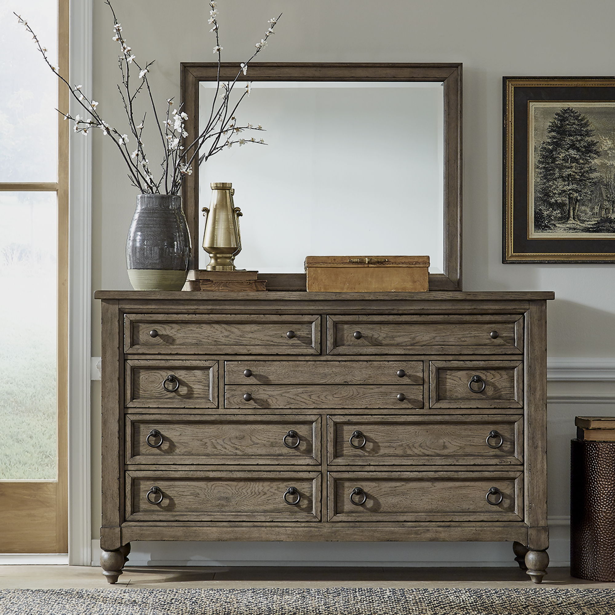 Americana Farmhouse - Dresser & Mirror HENNICKS FURNITURE Americana Farmhouse - Dresser & Mirror HENNICKS FURNITURE