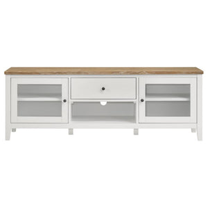 Angela - 3 Piece Entertainment Center - Brown And White
