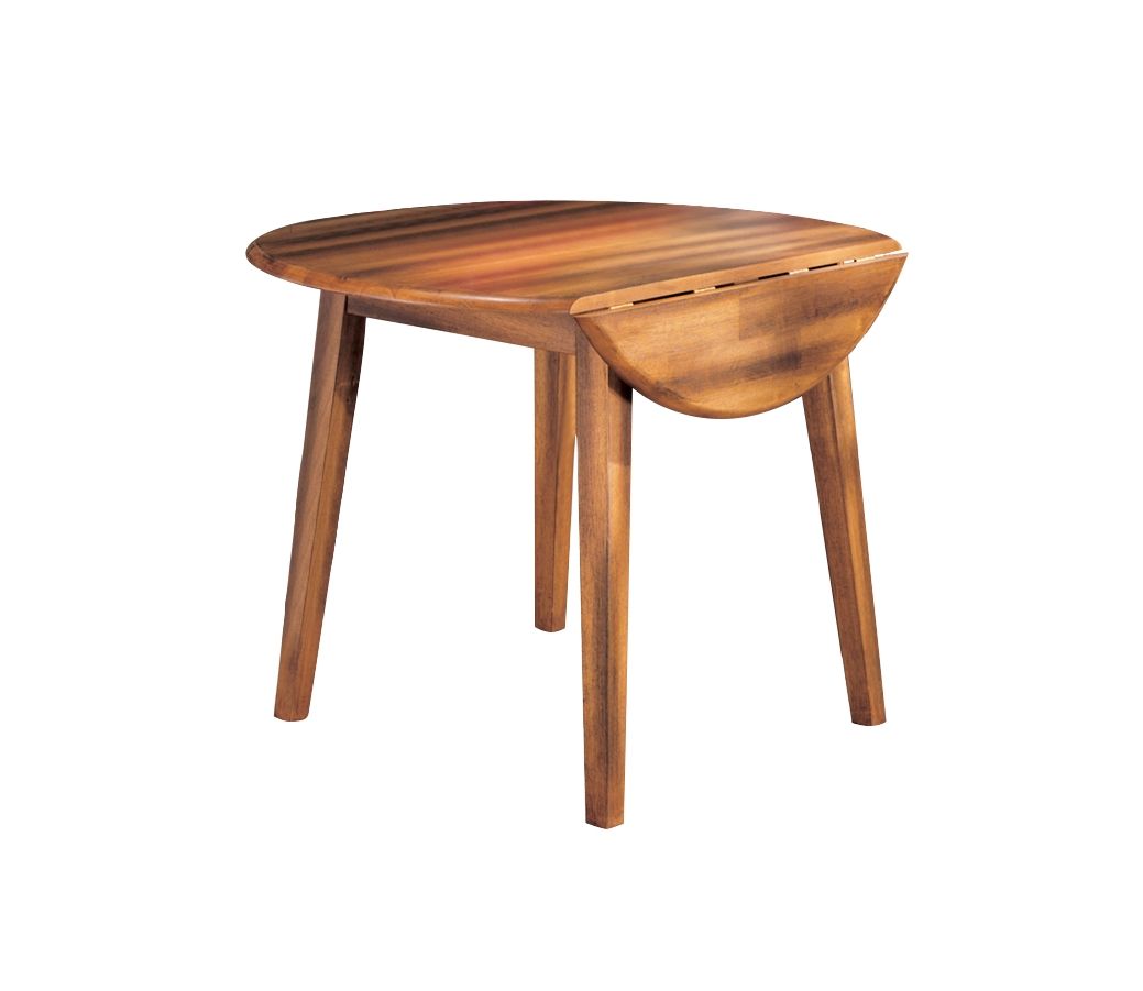 Berringer - Rustic Brown - Round Drm Drop Leaf Table