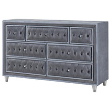 Antonella - 7-Drawer Upholstered Dresser - Grey