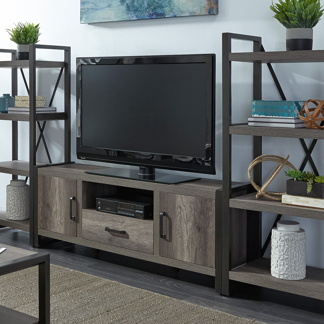 Tanners Creek - Entertainment Center With Piers - Dark Gray