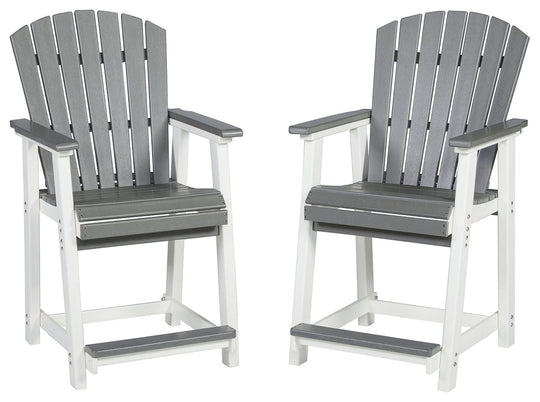 Transville - Barstool (Set of 2) - Gray / White