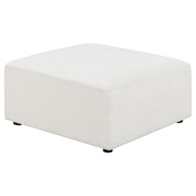 Freddie - Upholstered Square Ottoman - Pearl