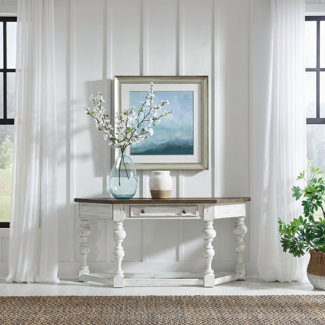 River Place - Accent Console Table - White