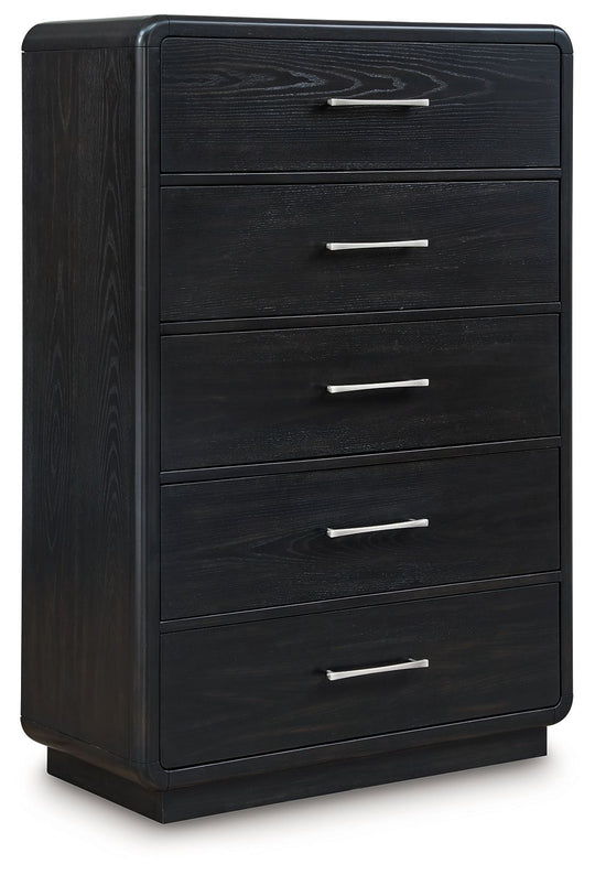 Rowanbeck - Five Drawer Chest - Black