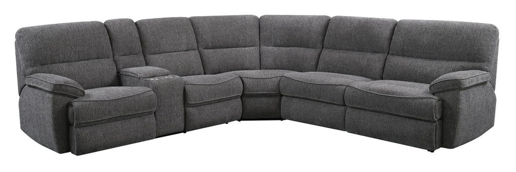 Aurora - 3 Piece Sleeper Sectional - Lunar Gray