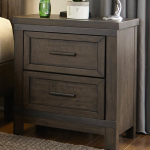 Thornwood Hills - 2 Drawer Nightstand - Dark Gray