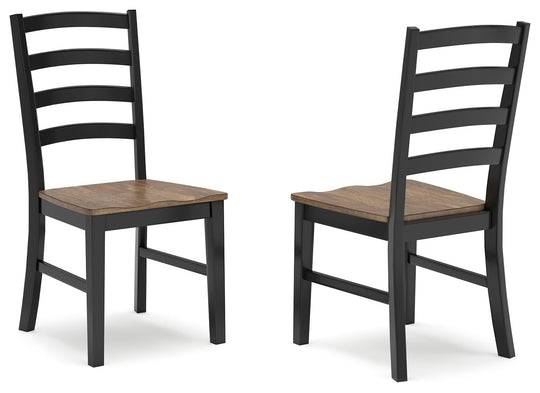 Wildenauer - Dining Room Side Chair (Set of 2) - Brown / Black