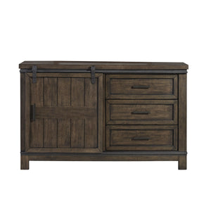 Thornwood Hills - Barn Door Dresser - Dark Gray