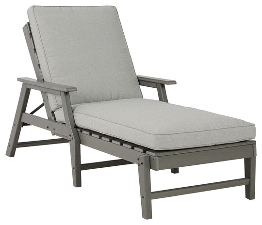 Visola - Chaise Lounge with Cushion - Gray