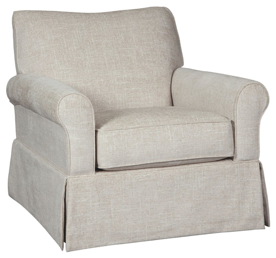 Searcy - Swivel Glider Accent Chair - Quartz
