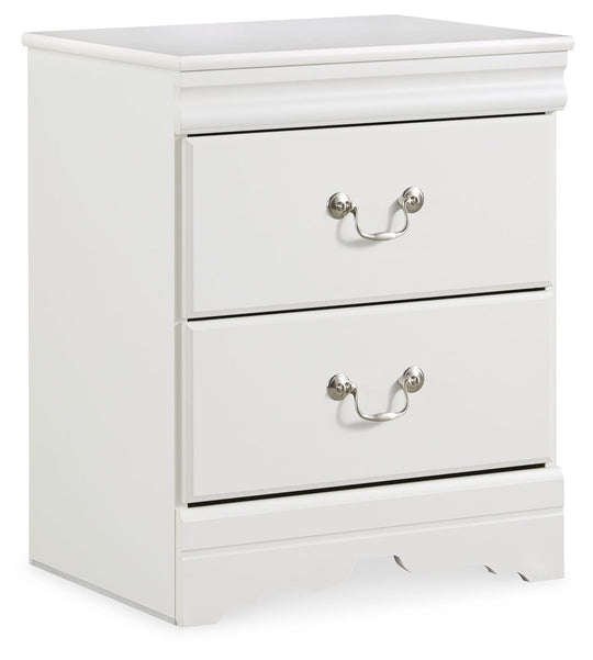Anarasia - Two Drawer Night Stand - White