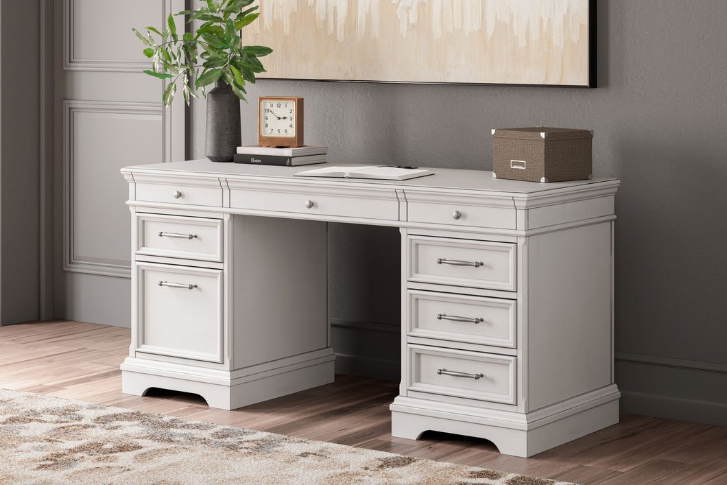 Kanwyn - Whitewash - Credenza With Eight Drawers